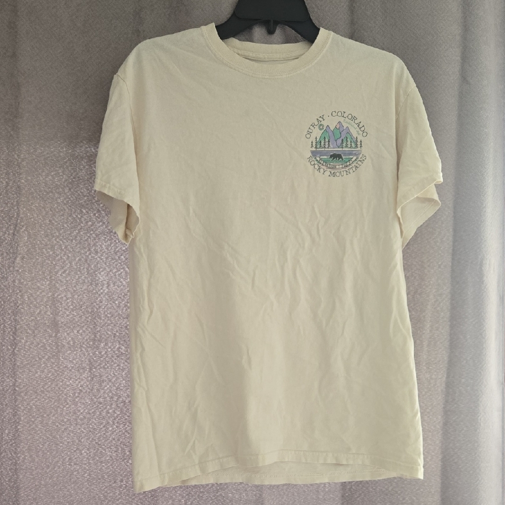 Blue 84 Cream Short Sleeve Tee with Minimalist Design